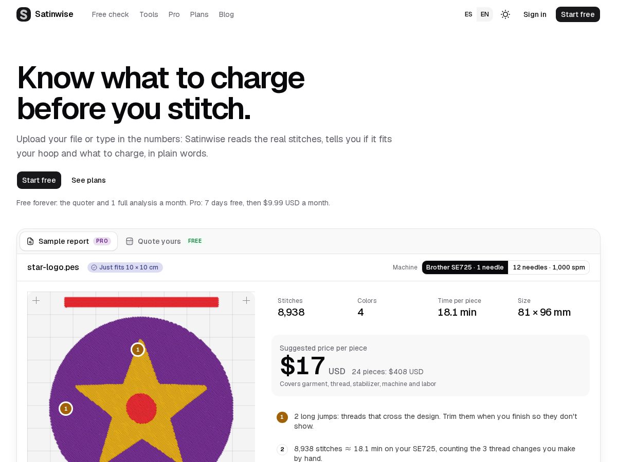 Landing-page snapshot of satinwise.com