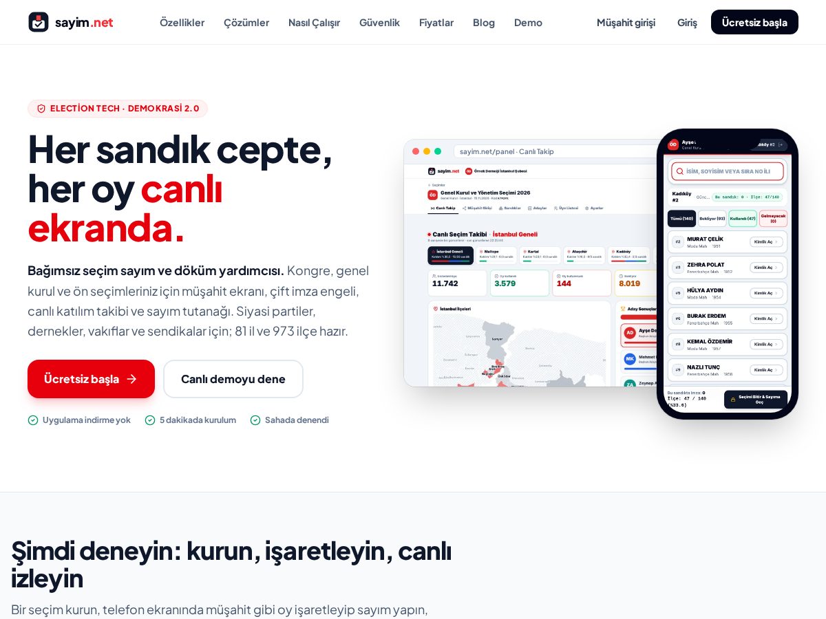 Landing-page snapshot of sayim.net