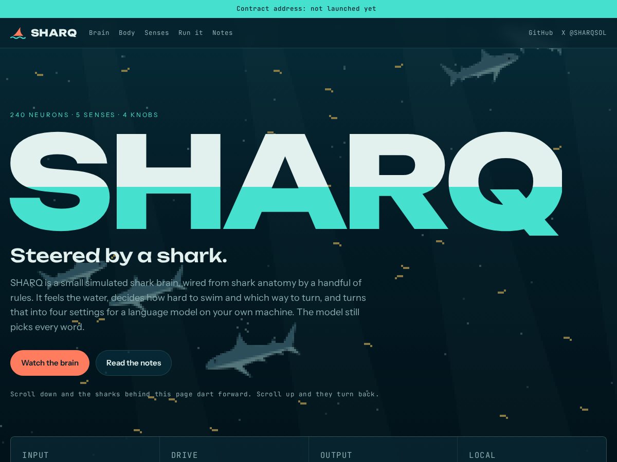 Landing-page snapshot of sharq.ink