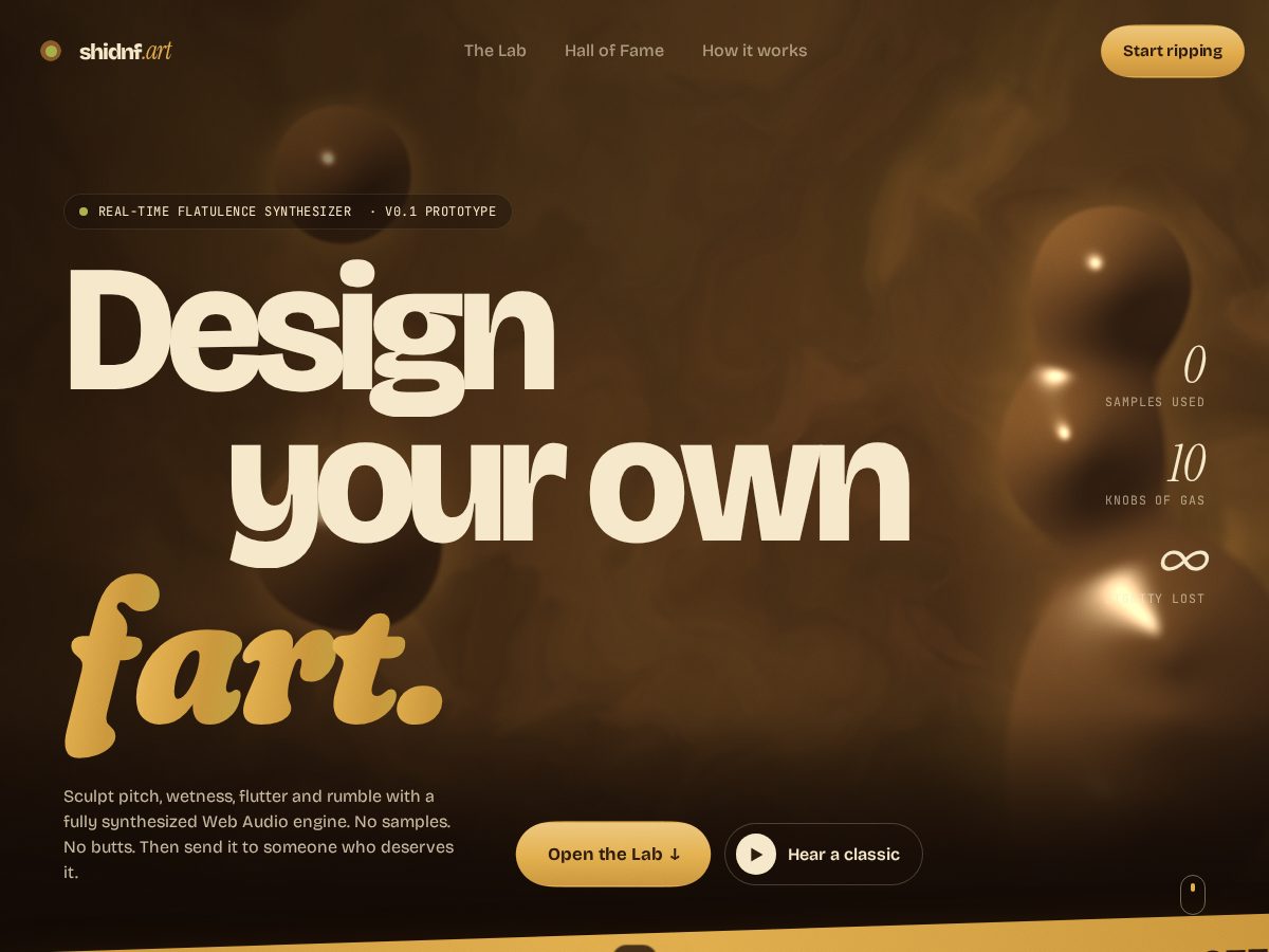 Landing-page snapshot of shidnf.art