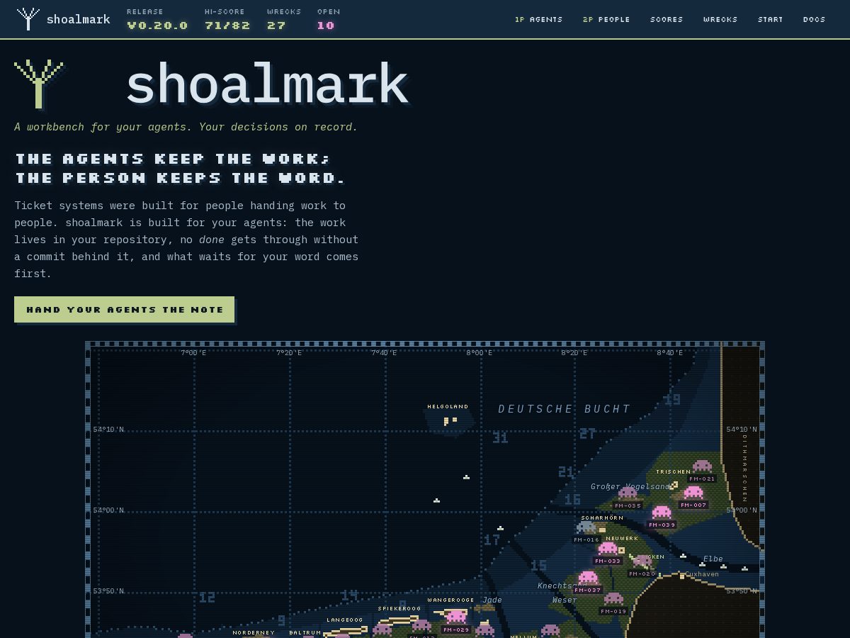 Landing-page snapshot of shoalmark.tools
