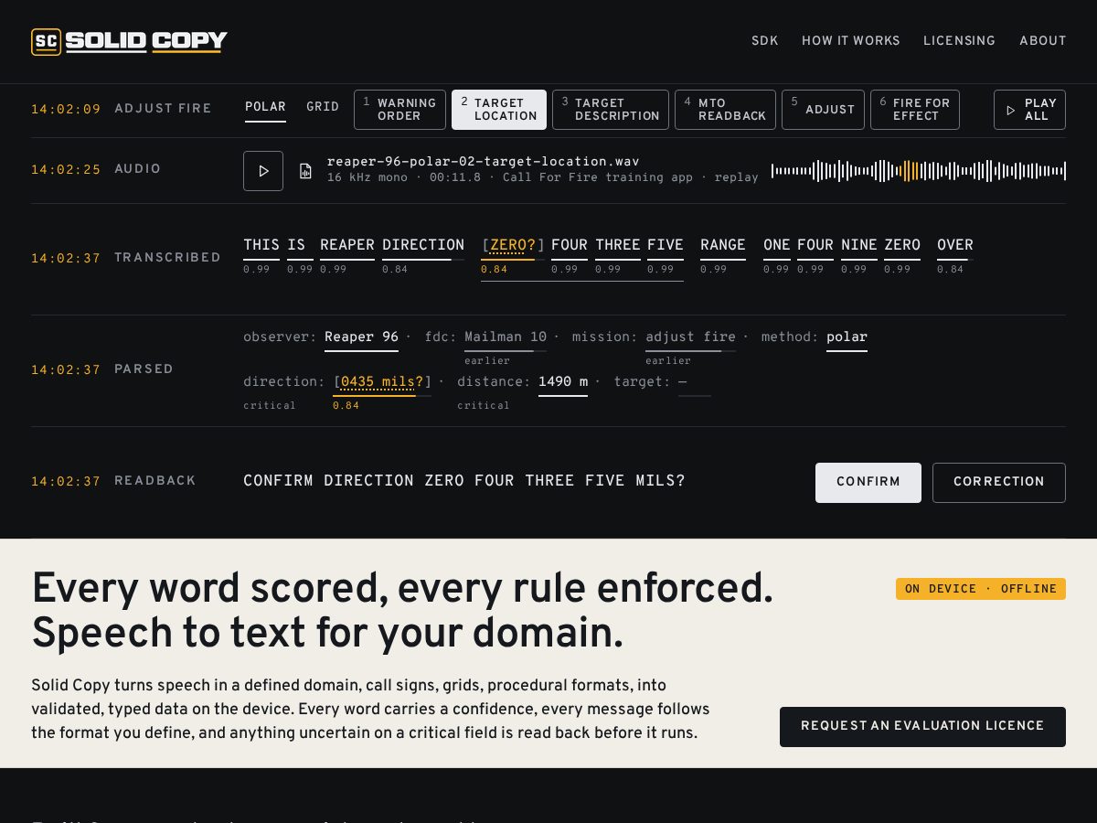 Landing-page snapshot of solidcopy.dev