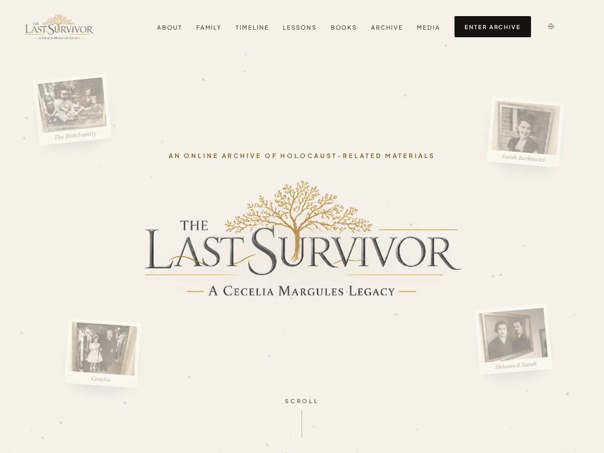 Landing-page snapshot of thelastsurvivor.org