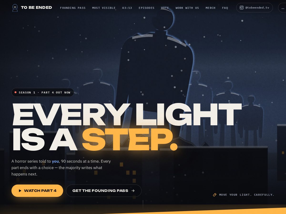 Landing-page snapshot of tobeended.fun