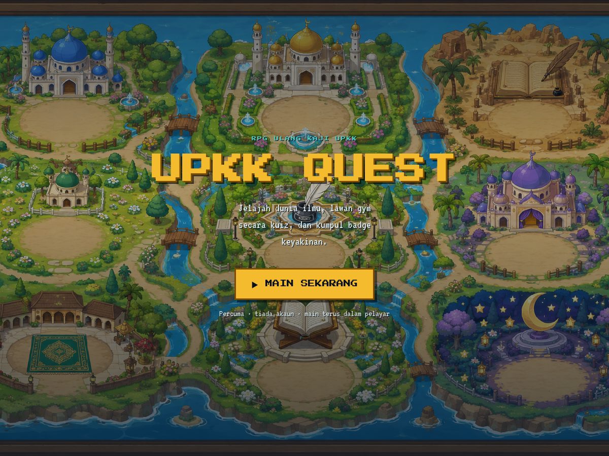 Landing-page snapshot of upkk.quest