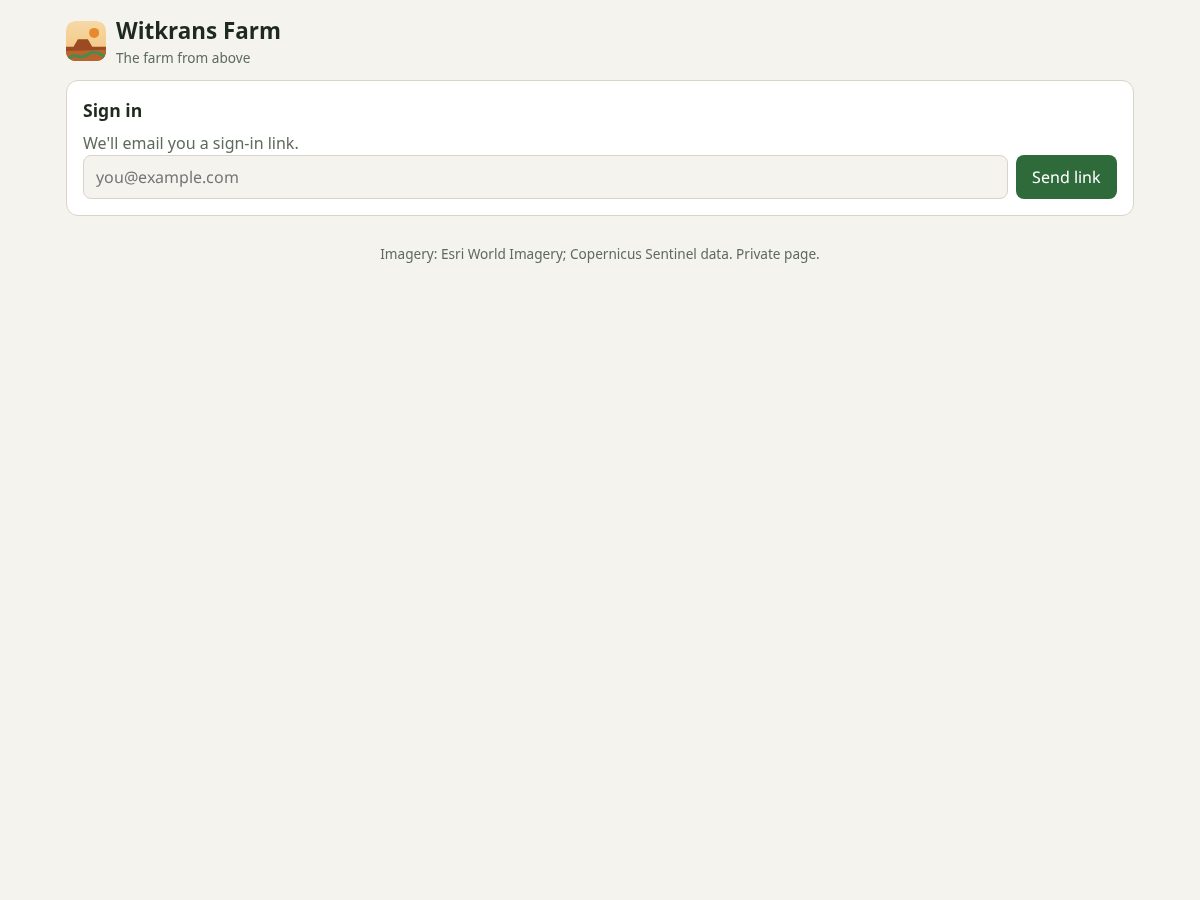 Landing-page snapshot of witkransfarm.com