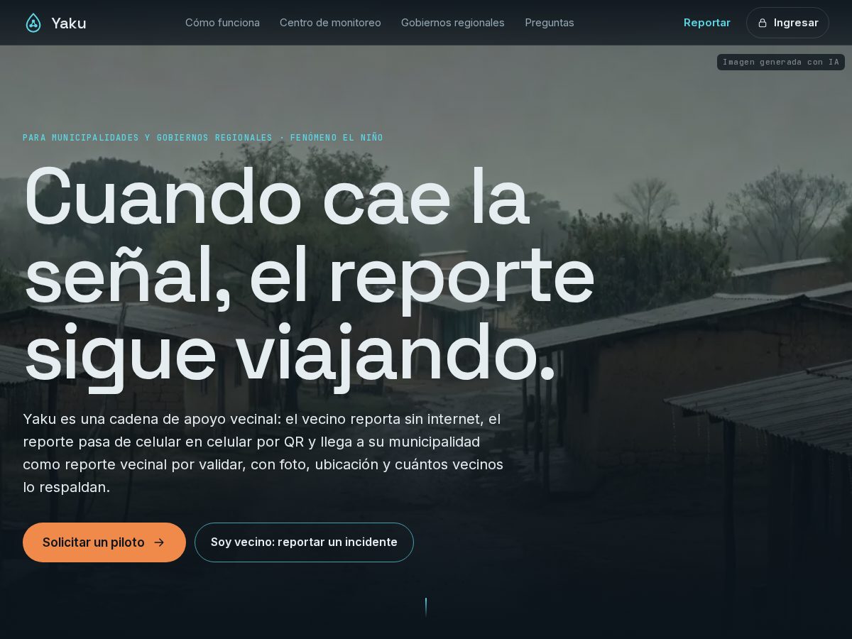 Landing-page snapshot of yaku.lat