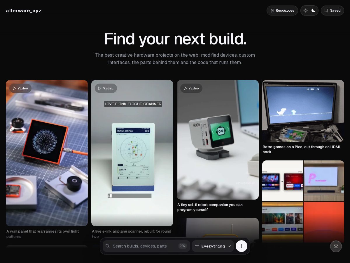 Landing-page snapshot of afterware.xyz