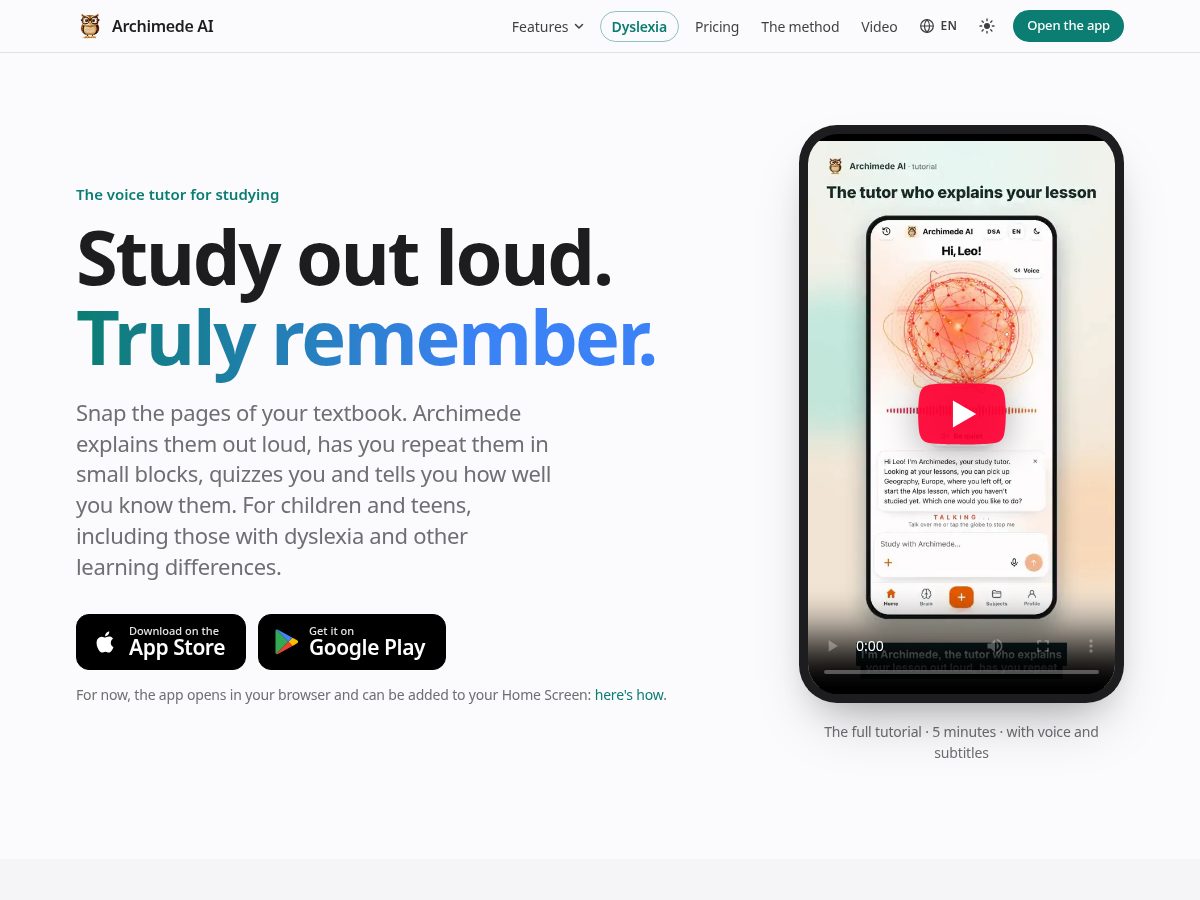 Landing-page snapshot of archimede-ai.com