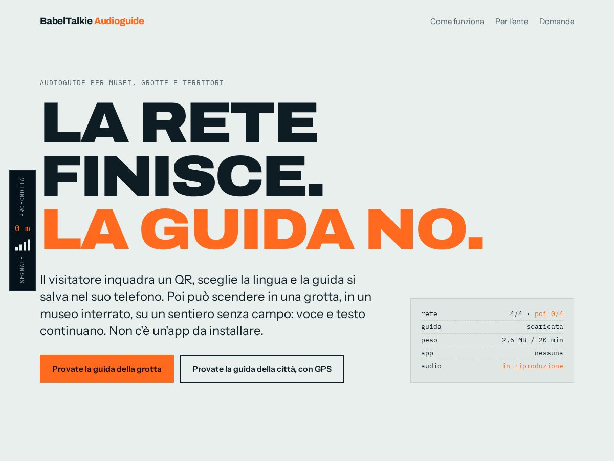 Landing-page snapshot of audioguide24.com