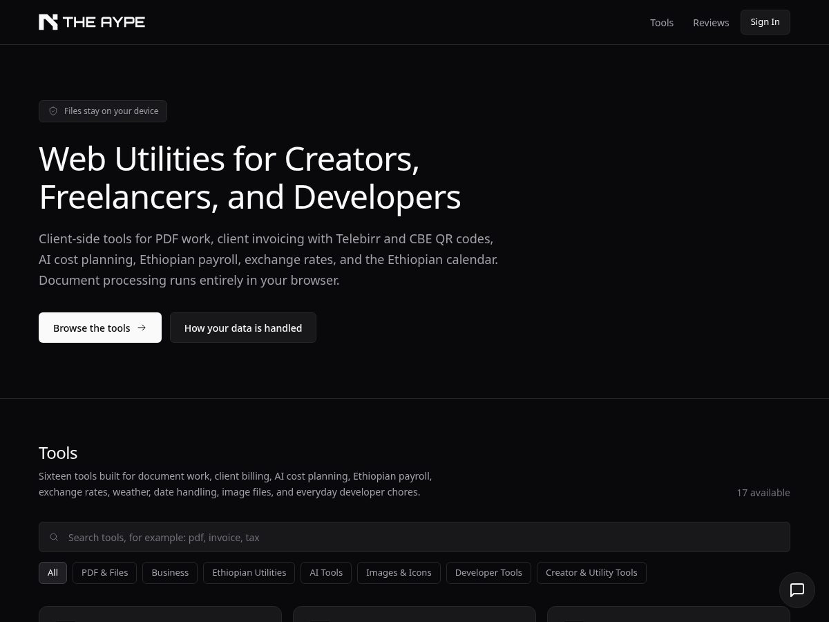 Landing-page snapshot of be-je.tech