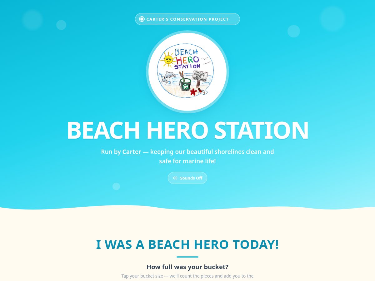 Landing-page snapshot of beach-hero-station.com