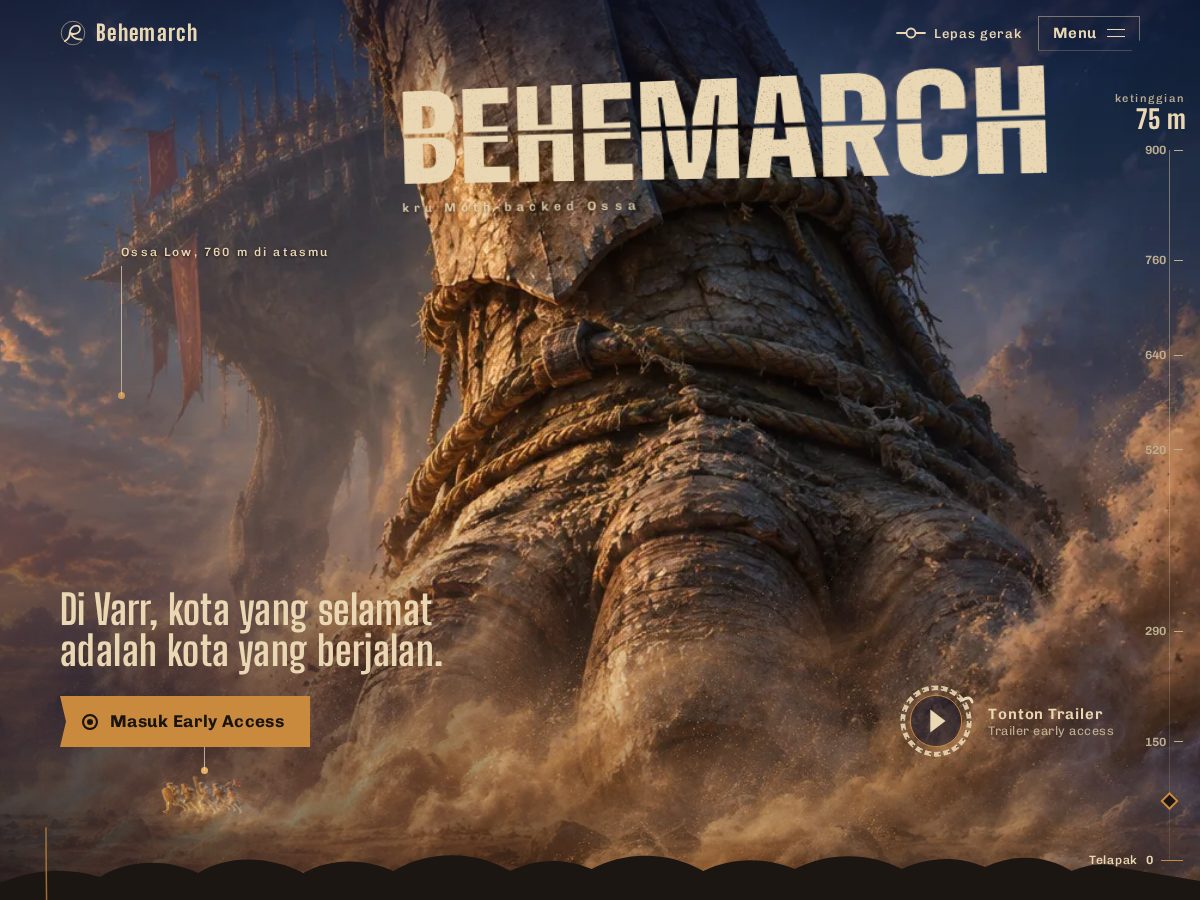 Landing-page snapshot of behemarch.com