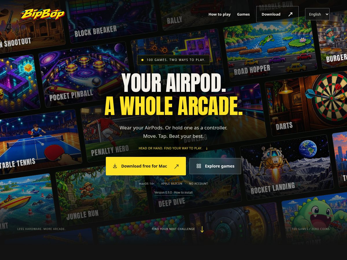 Landing-page snapshot of bipbop.site