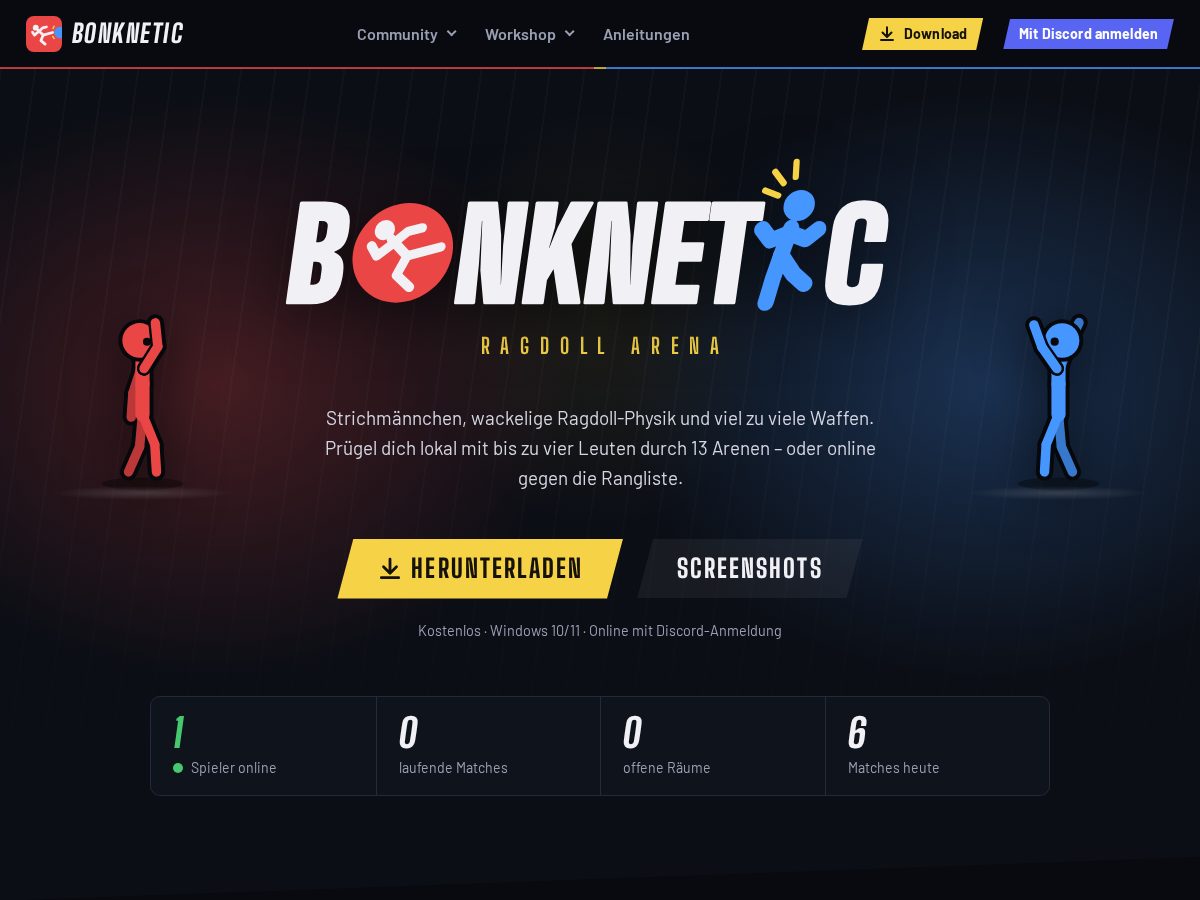 Landing-page snapshot of bonknetic.org