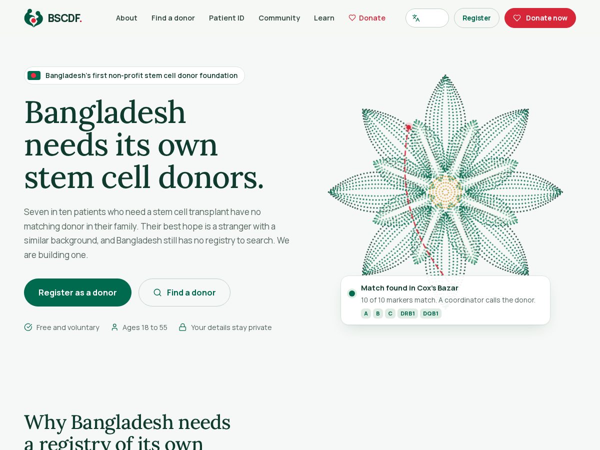 Landing-page snapshot of bscdf.org