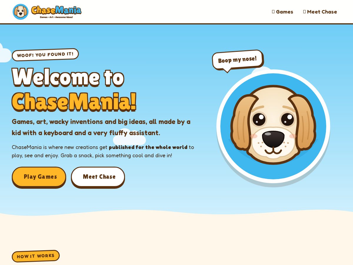 Landing-page snapshot of chasemania.com