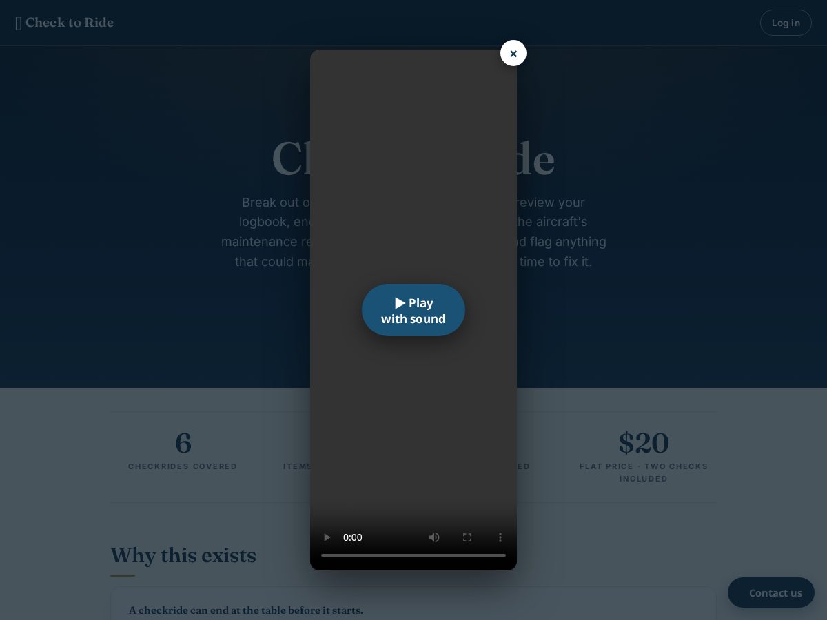 Landing-page snapshot of checktoride.com