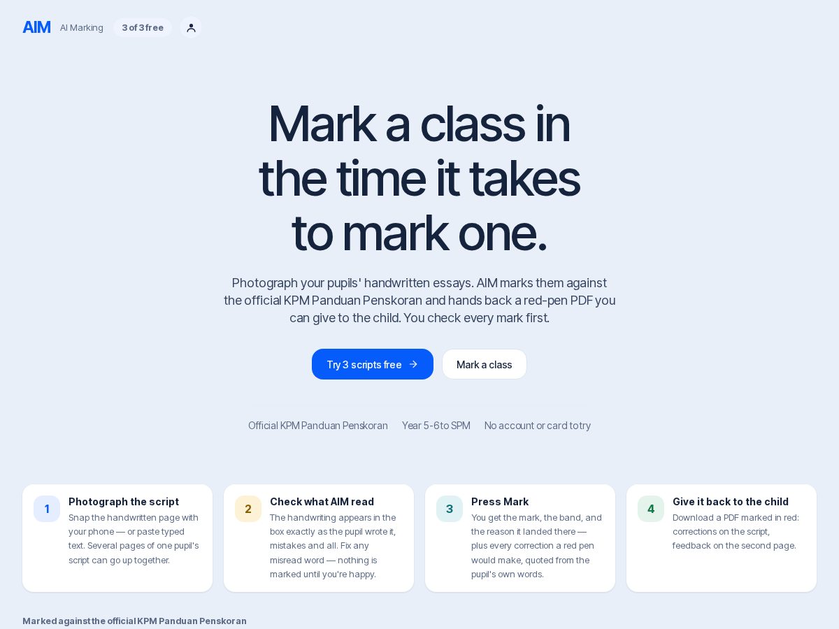 Landing-page snapshot of cikguaim.work
