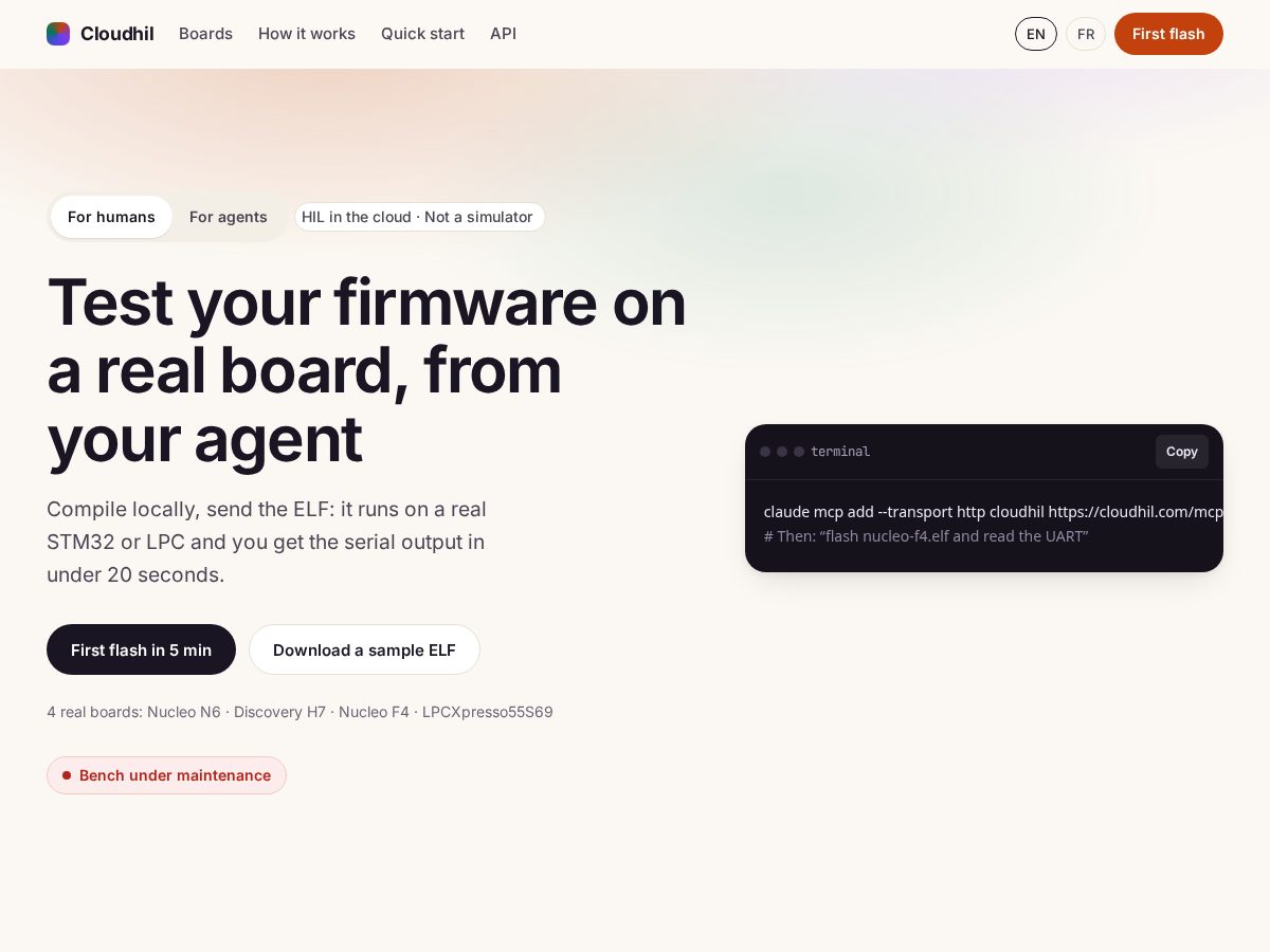 Landing-page snapshot of cloudhil.com