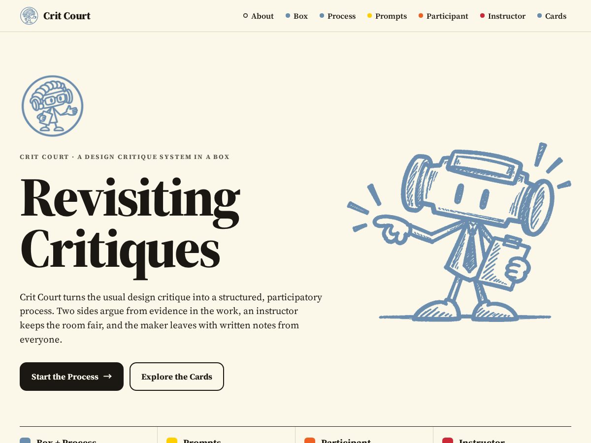 Landing-page snapshot of critcourt.com