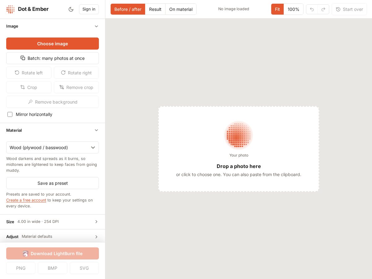 Landing-page snapshot of dotandember.com