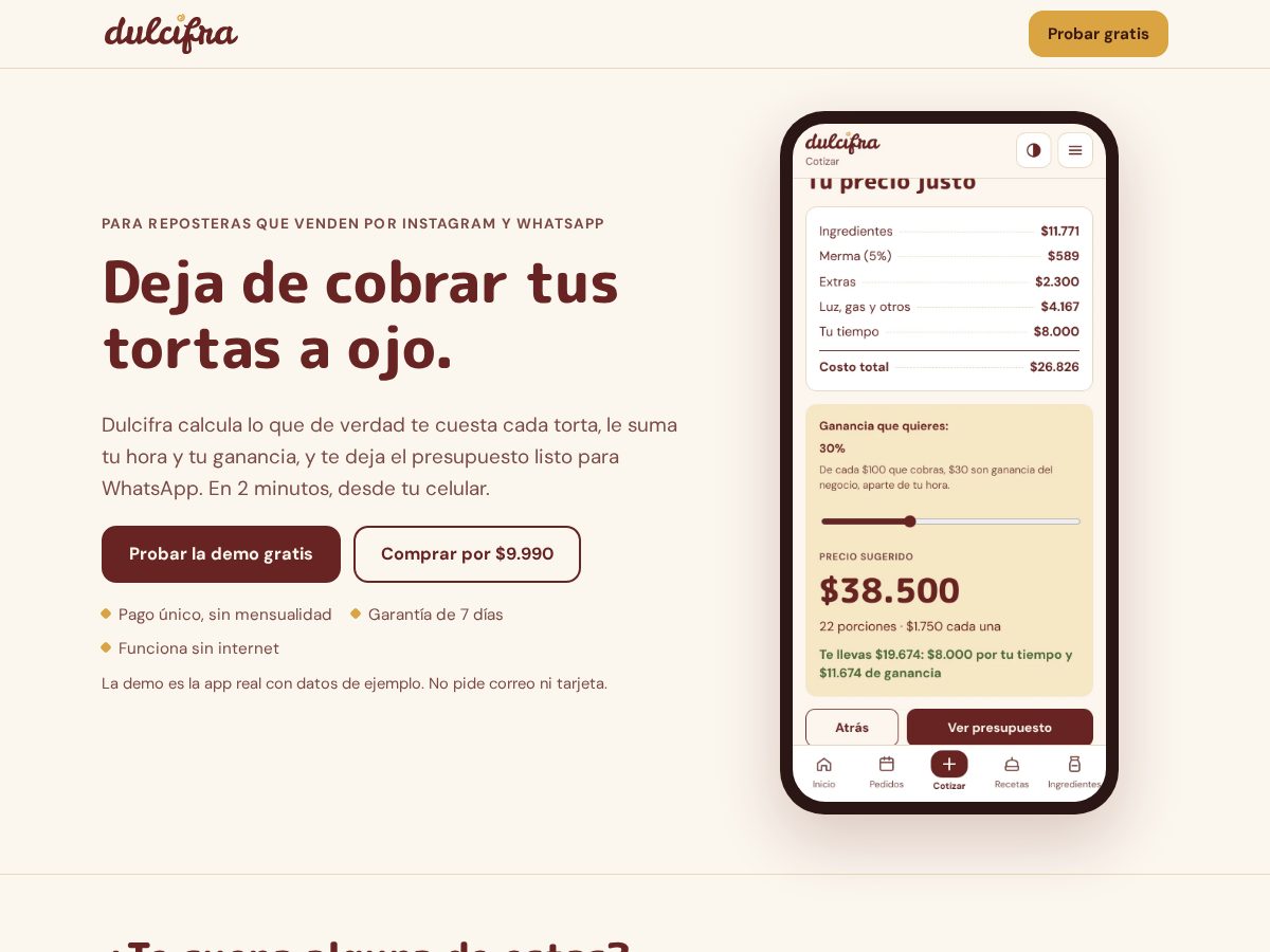 Landing-page snapshot of dulcifra.com