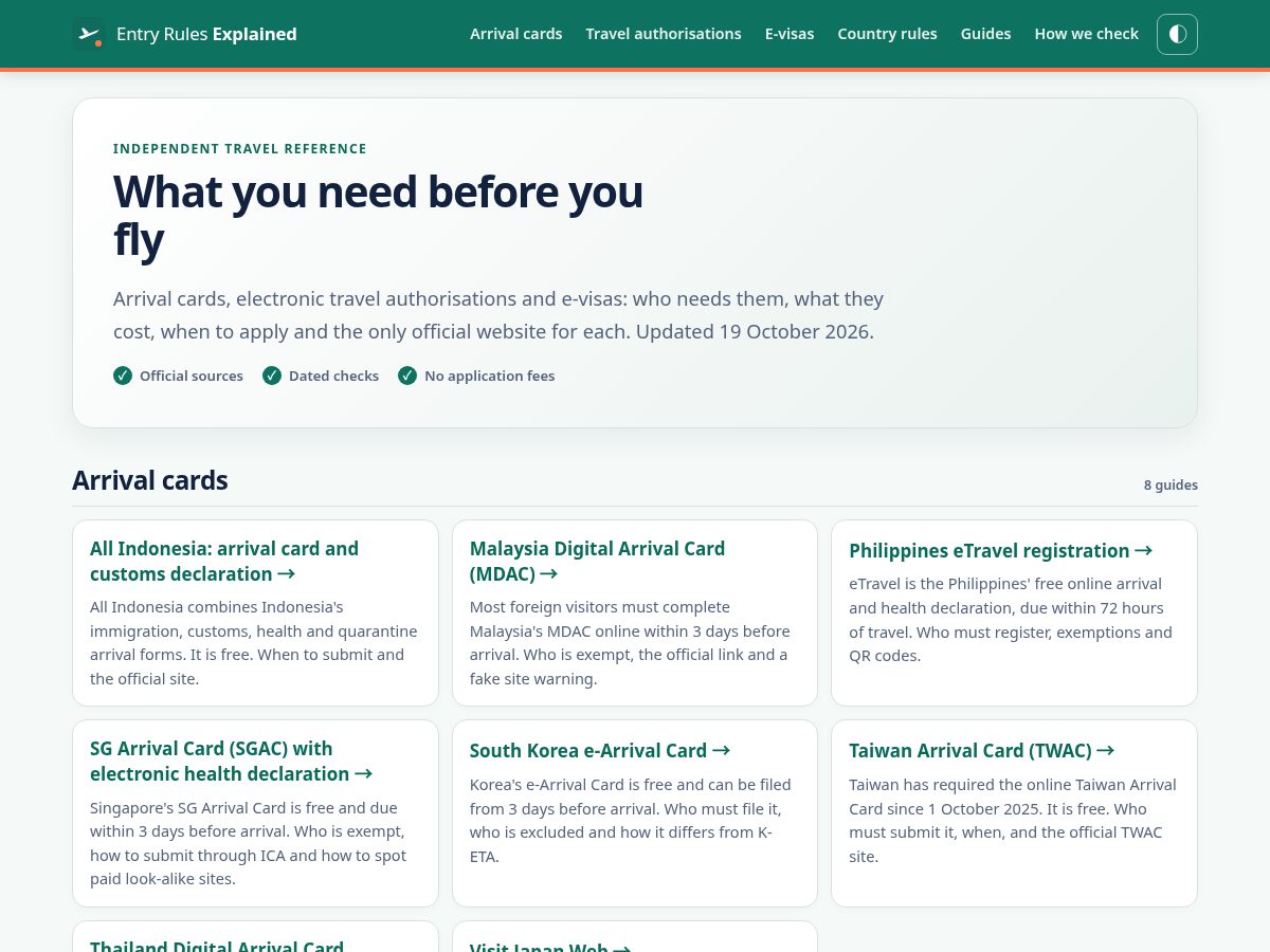 Landing-page snapshot of entryrulesexplained.com