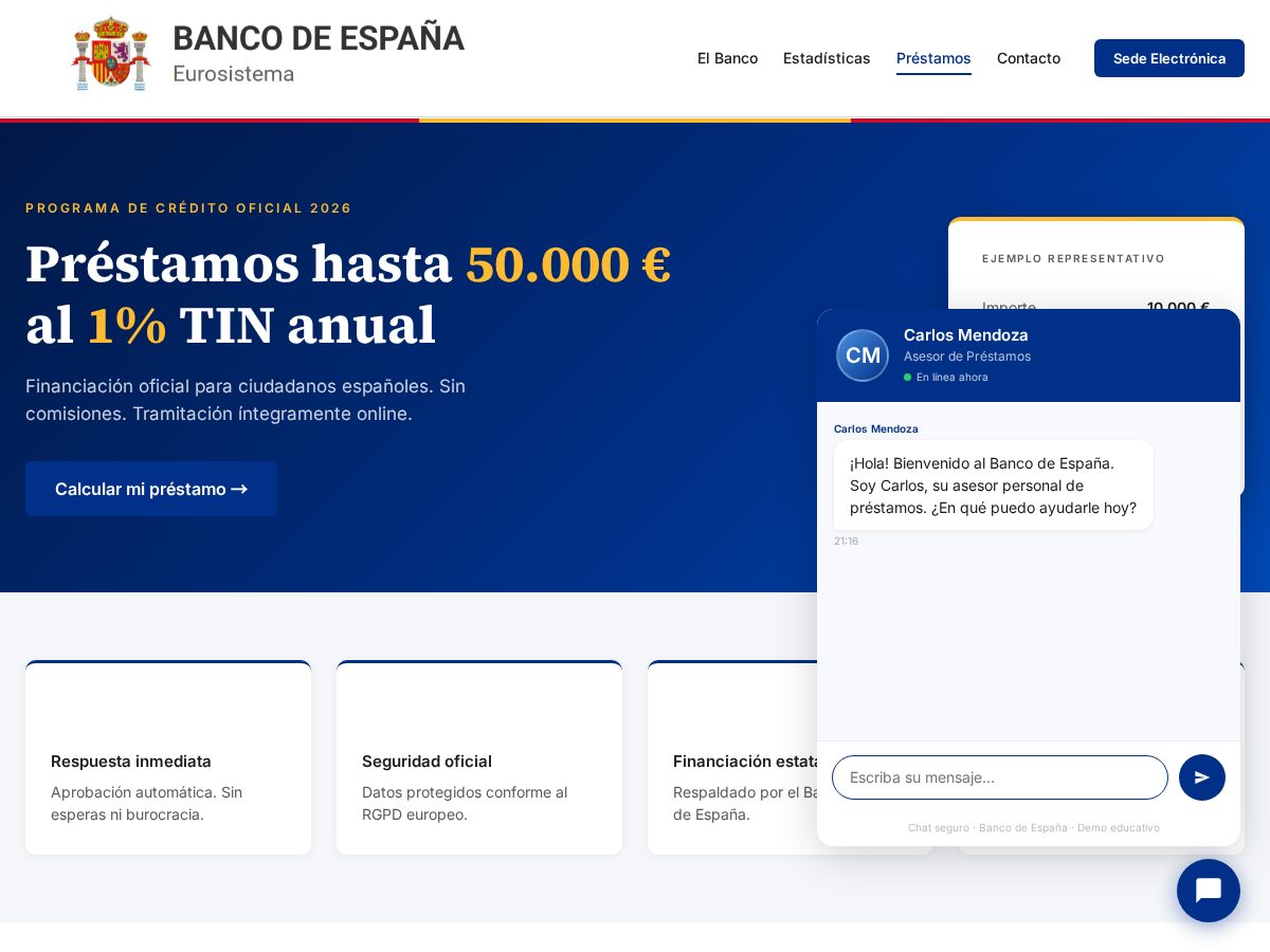 Landing-page snapshot of espanabancco.com