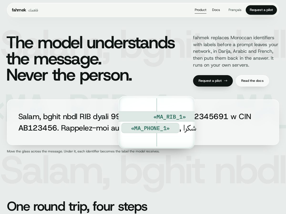 Landing-page snapshot of fahmek.com