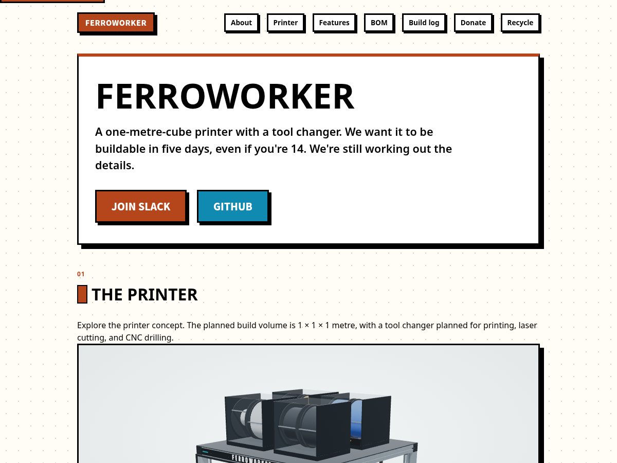 Landing-page snapshot of ferroworks.org