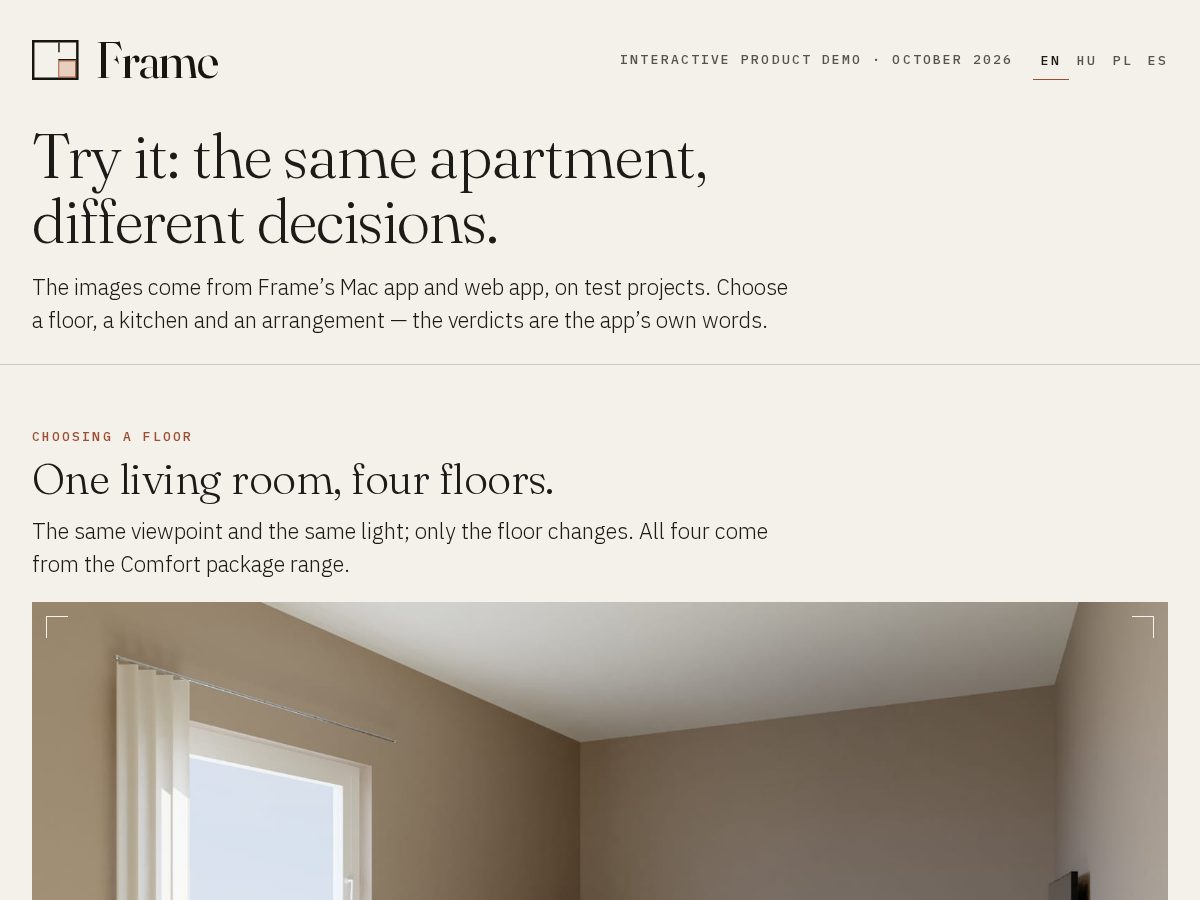 Landing-page snapshot of frame-renovation.com