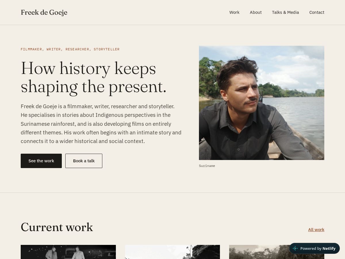 Landing-page snapshot of freekdegoeje.com