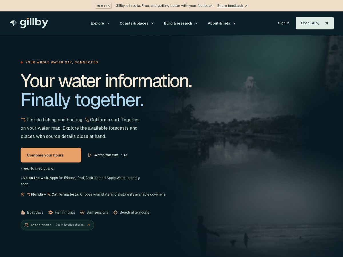 Landing-page snapshot of gillby.com