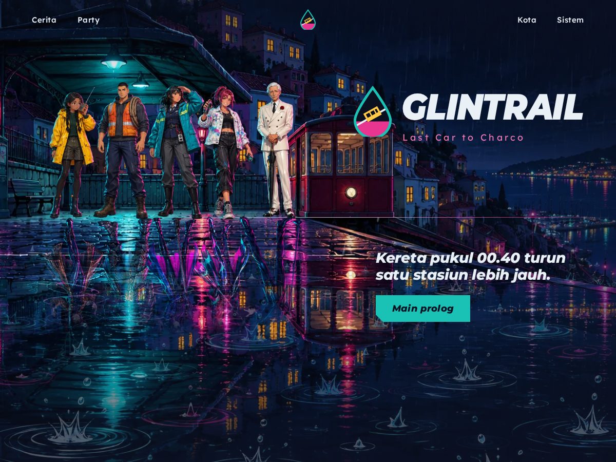 Landing-page snapshot of glintrail.online