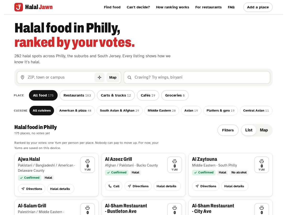Landing-page snapshot of halaljawn.com