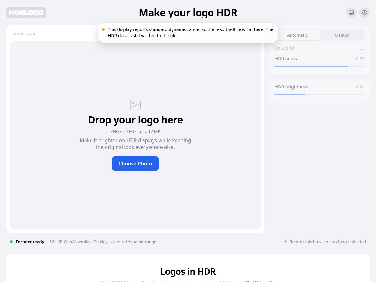 Landing-page snapshot of hdr.show