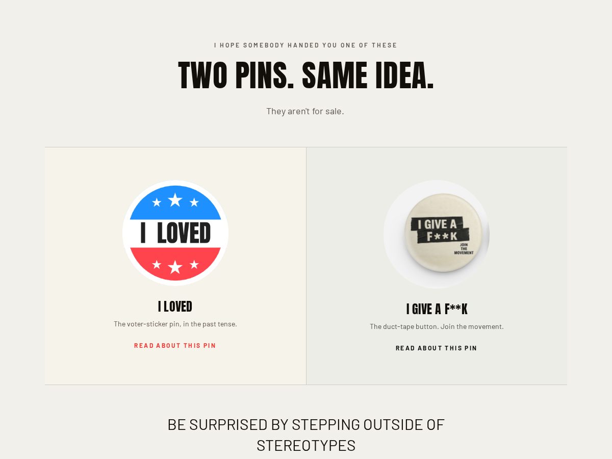 Landing-page snapshot of ilovedpin.com