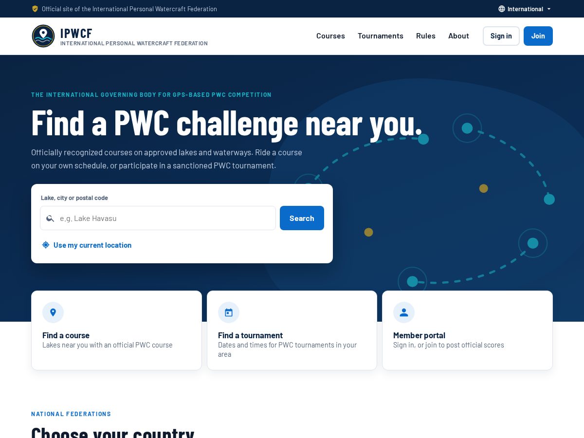 Landing-page snapshot of ipwcf.com