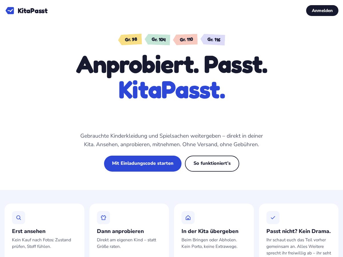 Landing-page snapshot of kitapasst.com