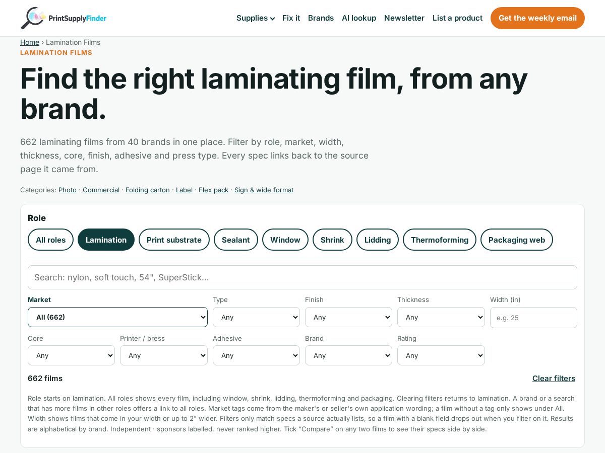 Landing-page snapshot of lamfinder.com
