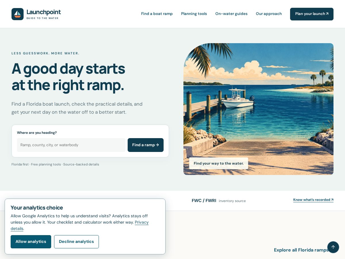 Landing-page snapshot of launchpointguide.com