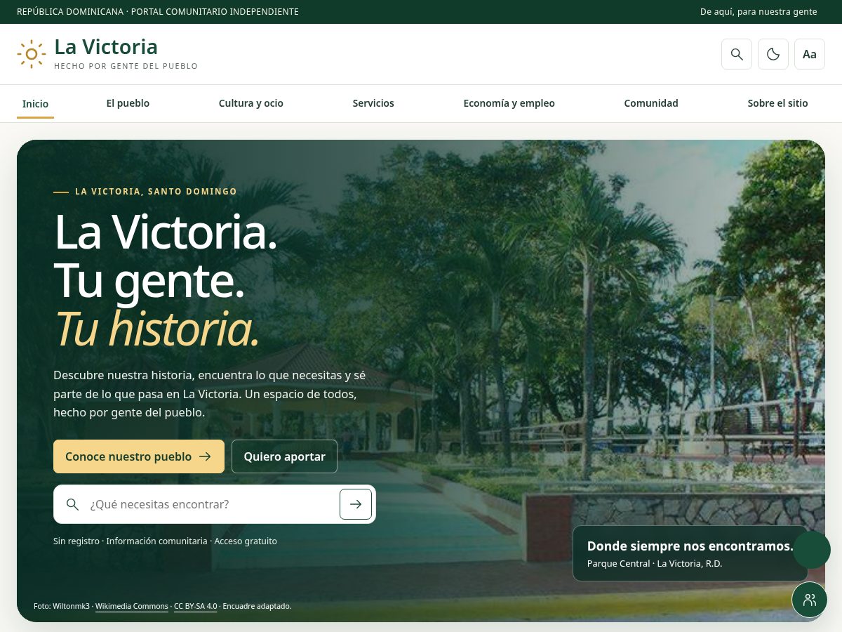 Landing-page snapshot of lavictoriard.com