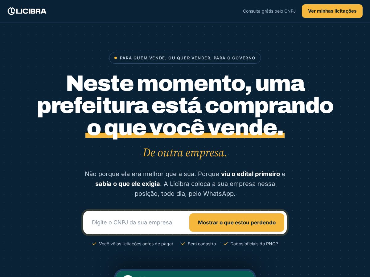 Landing-page snapshot of licibra.com
