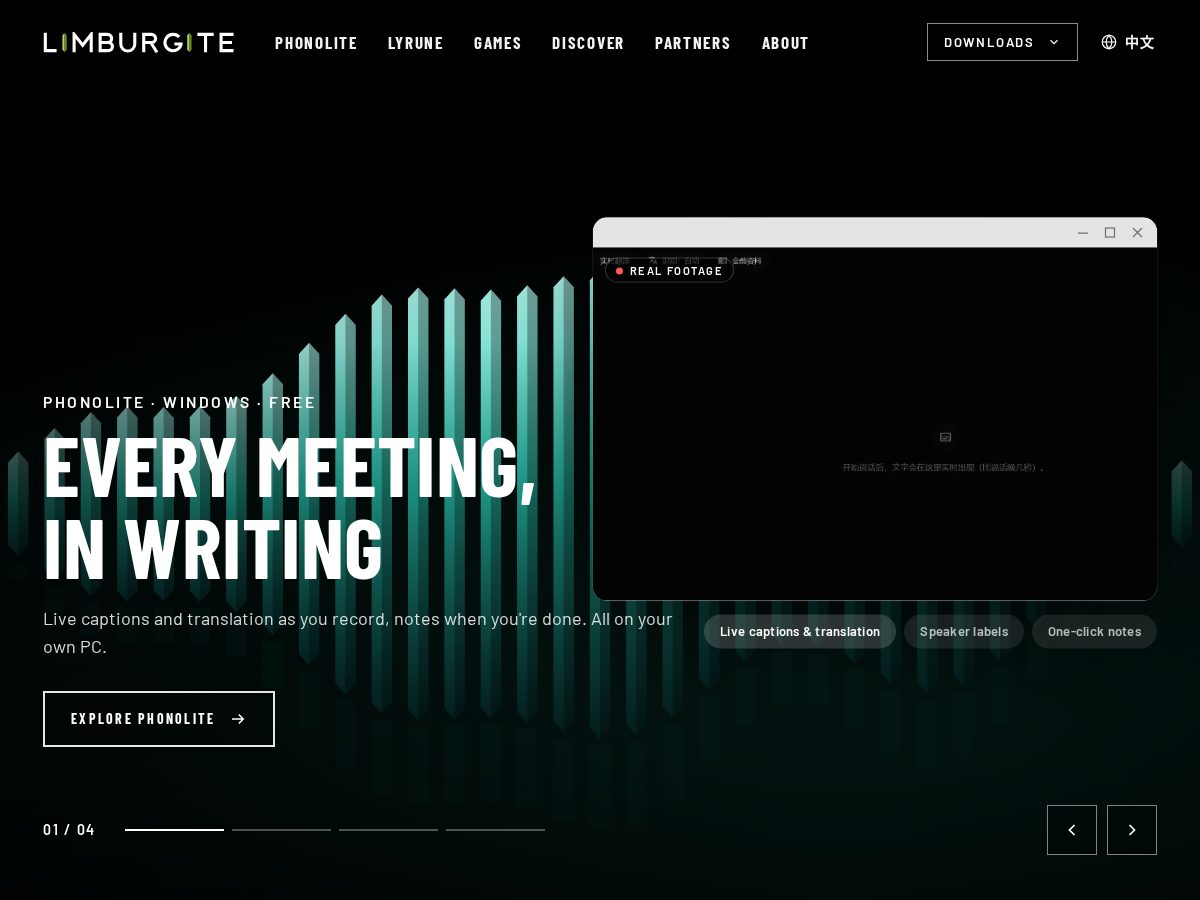 Landing-page snapshot of limburgite.com