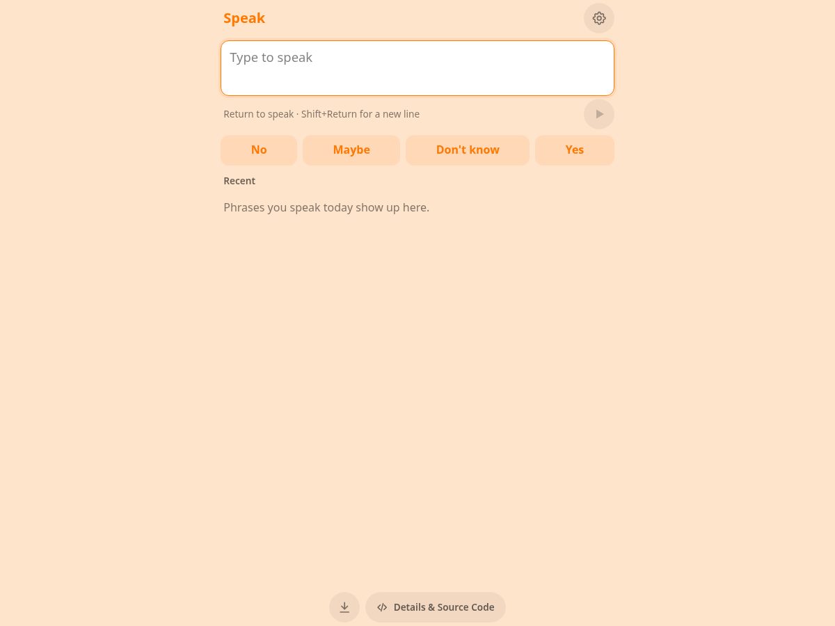 Landing-page snapshot of livingspeech.fyi