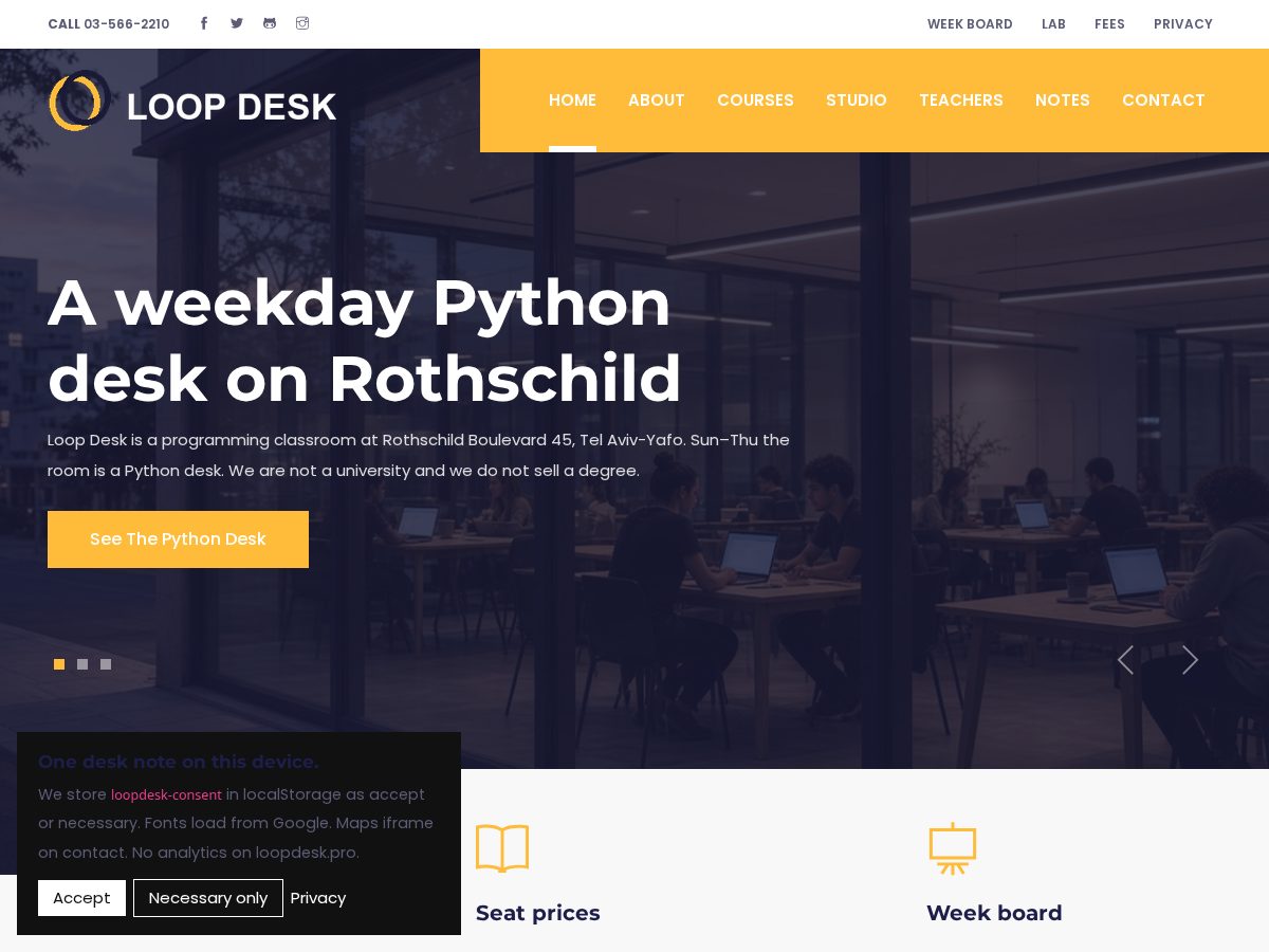 Landing-page snapshot of loopdesk.pro