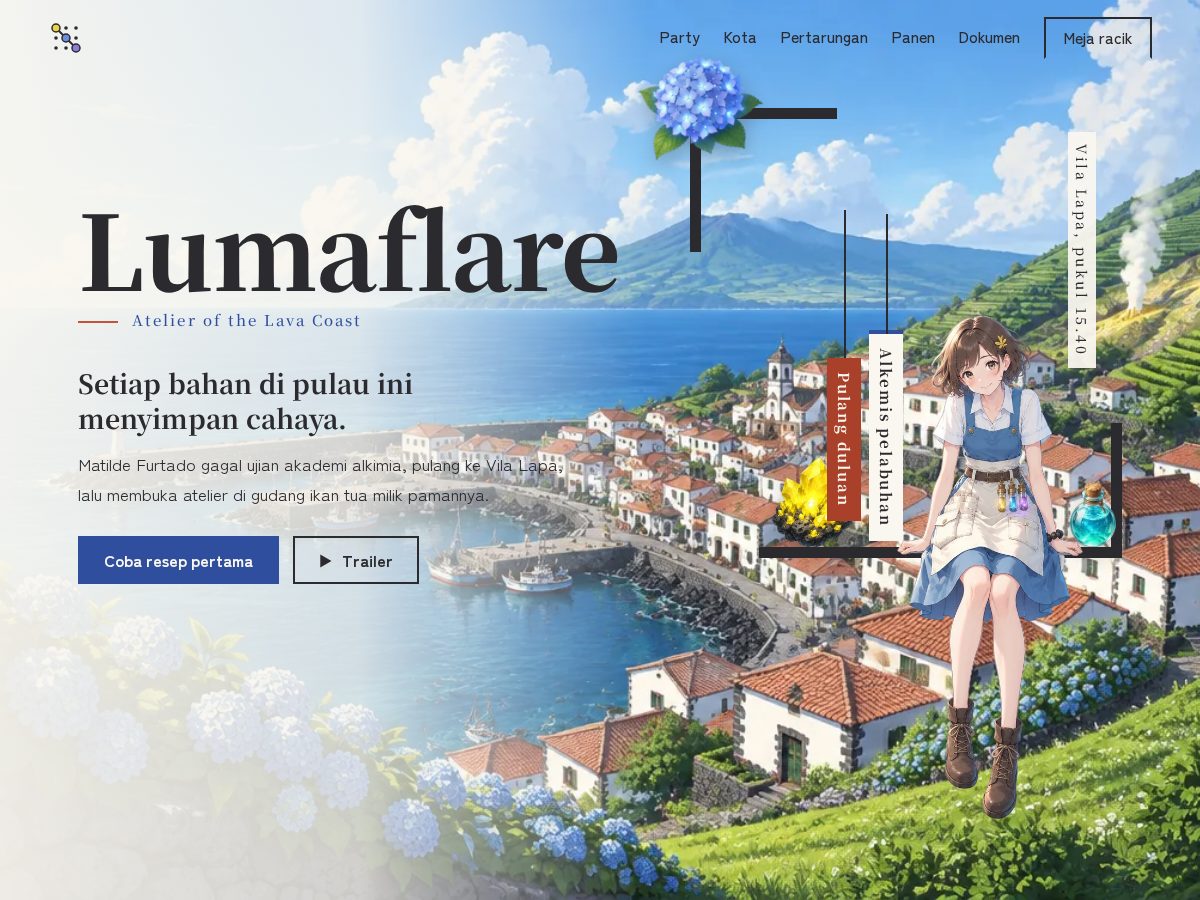 Landing-page snapshot of lumaflare.online