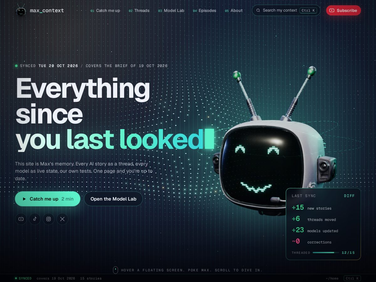Landing-page snapshot of maxcontextshow.com