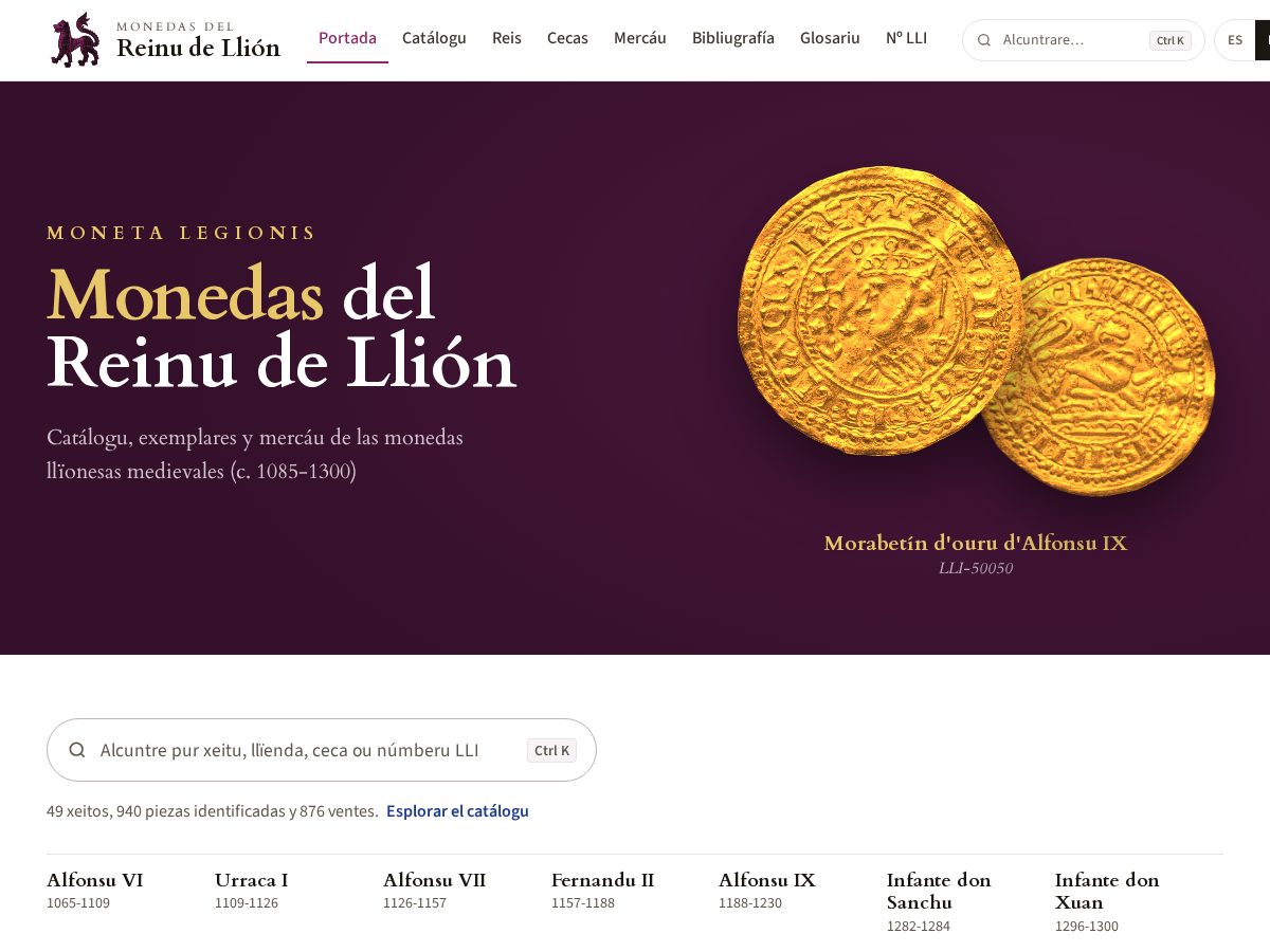 Landing-page snapshot of monetalegionis.com
